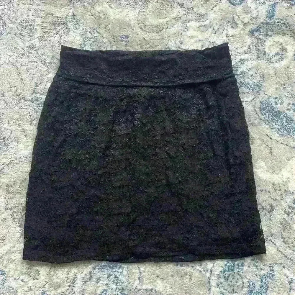 Black Lace Pencil Skirt Girls Size L